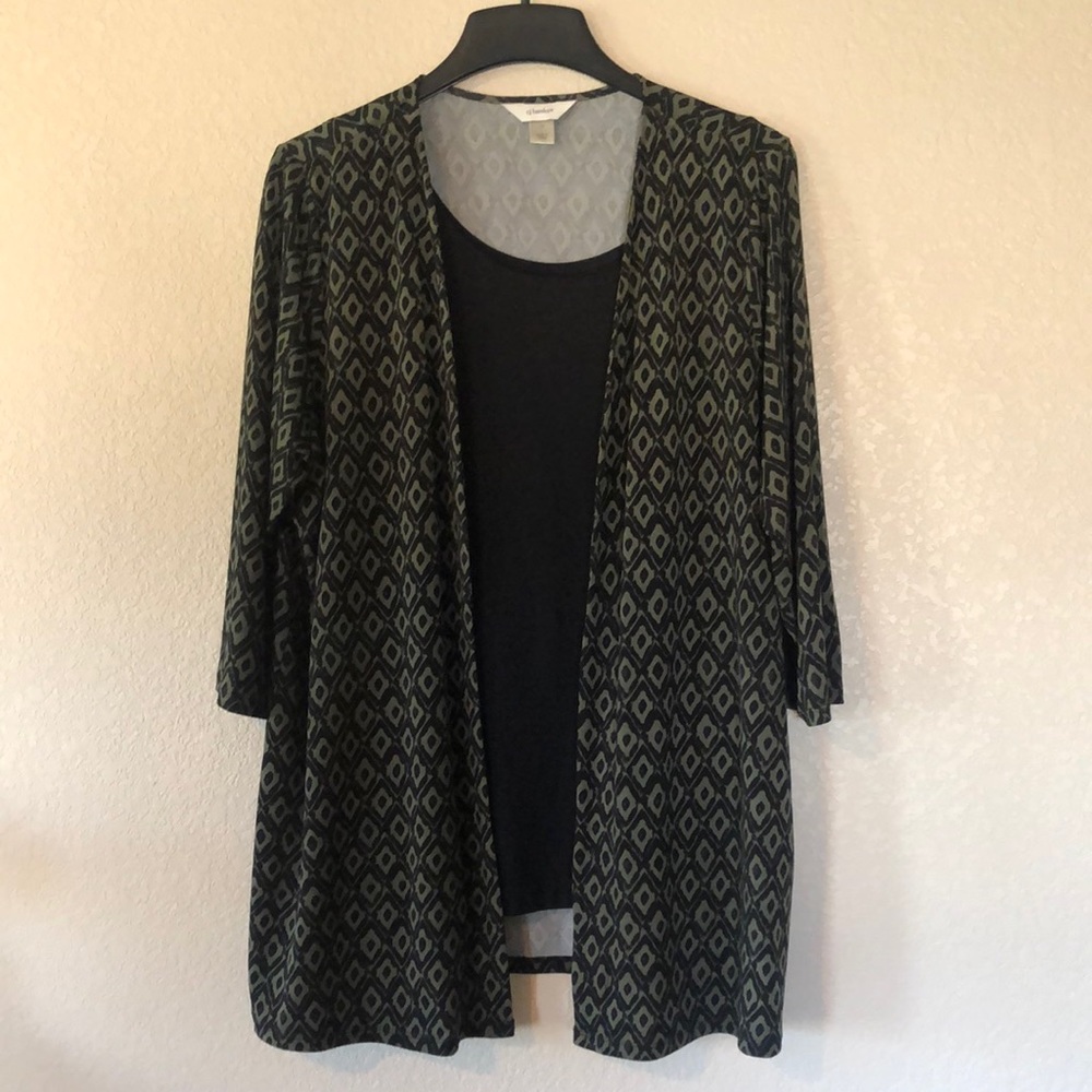 CJ Banks cardigan and tank